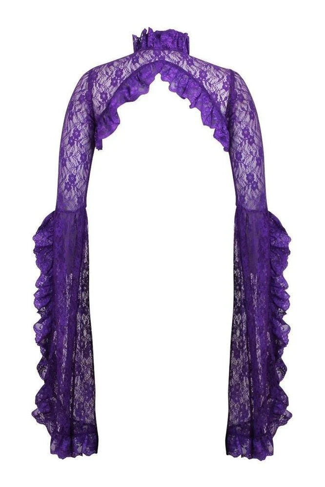 Purple Lace Shrug Bolero Jacket Gothic Clothing Hip Crypt Daisy Corsets