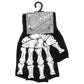Skeleton Hand Fingerless Knit Gloves