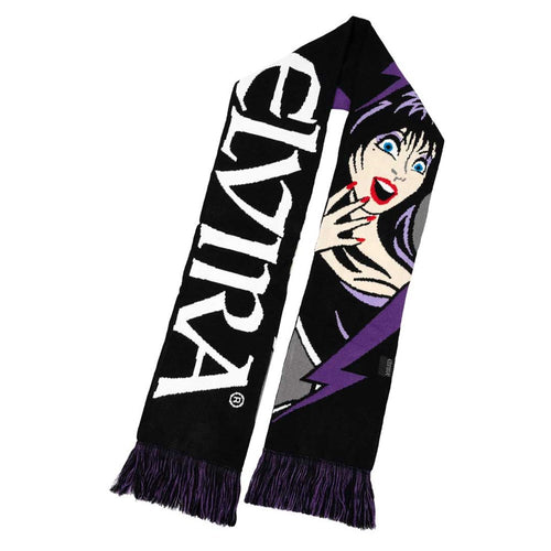 Elvira Purple Bolt Knit Scarf Hip Crypt Kreepsville