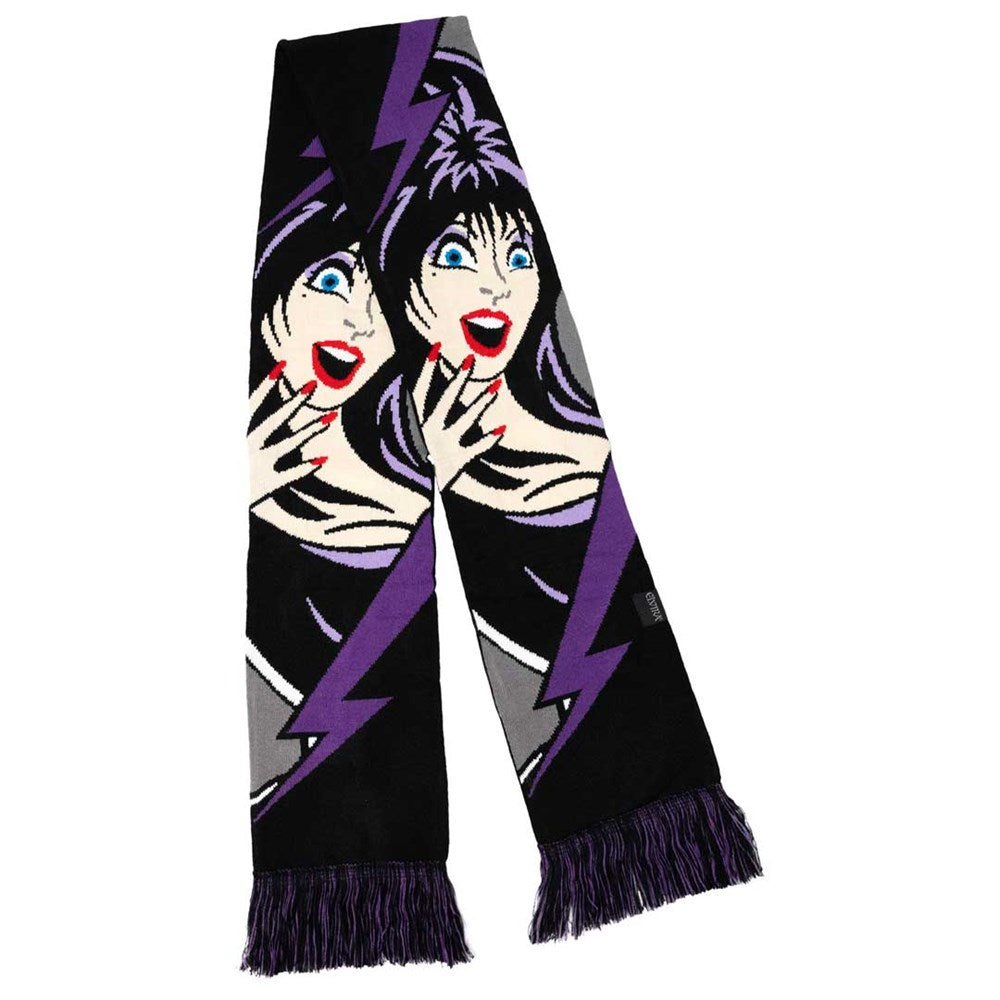 Elvira Purple Bolt Knit Scarf
