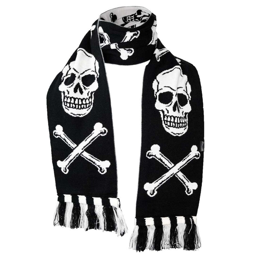 Skull Crossbone Knit Scarf
