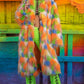 FR154 - Unisex Faux Fur Mid-Length Coat for Rave Clubwear Festival at Hip Crypt by J. Valentine 