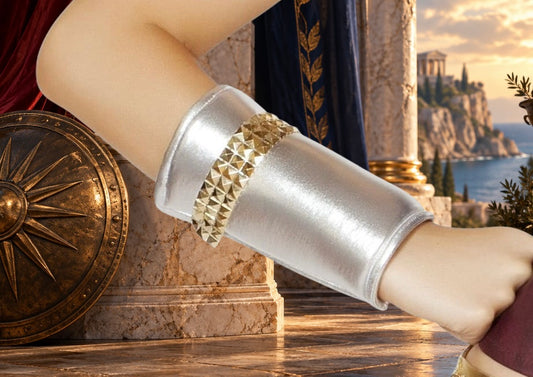 GL104 Wrist Cuffs w/Gold Trim Detail-As Shown