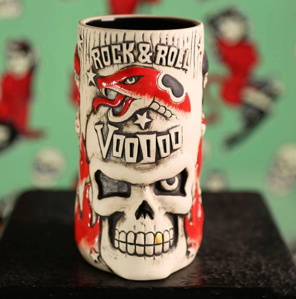 Vince Ray’s Voodoo Idol Tiki Mug Tiki Farm Hip Crypt Tiki Tiki Oasis Tiki Caliente Mugs Cocktails Rockabilly Psychobilly Barware Glassware VLV Viva Las Vegas 