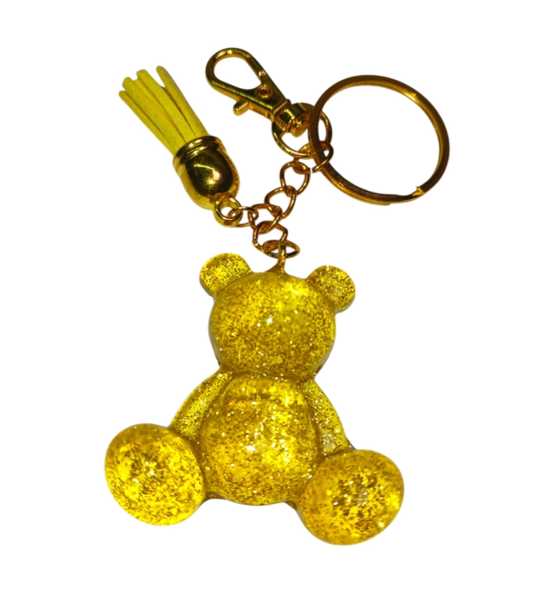 Gold Glitter Resin Bear