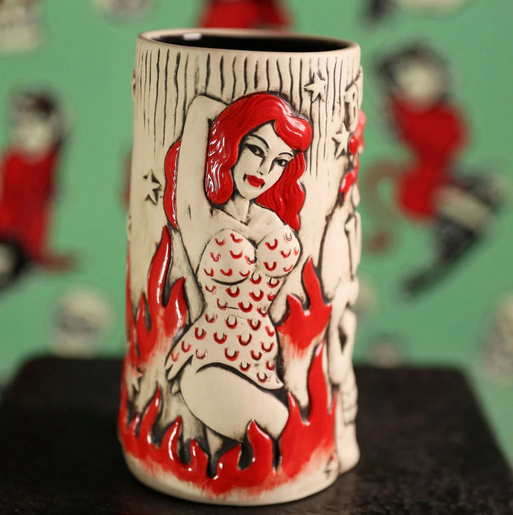 Vince Ray’s Voodoo Idol Tiki Mug Tiki Farm Hip Crypt Tiki Tiki Oasis Tiki Caliente Mugs Cocktails Rockabilly Psychobilly Barware Glassware VLV Viva Las Vegas 