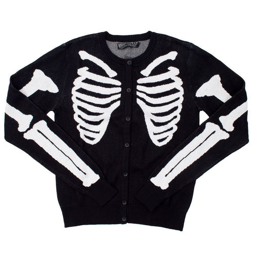Skeleton Ribcage Bones Cardigan