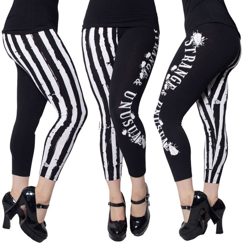 Strange & Unusual Stripe Capri Leggings