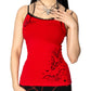 Bat Outline Red Lace Cami Top Hip Crypt Kreepsville