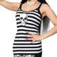 Skull Striped Lace Cami Top Hip Crypt Kreepsville
