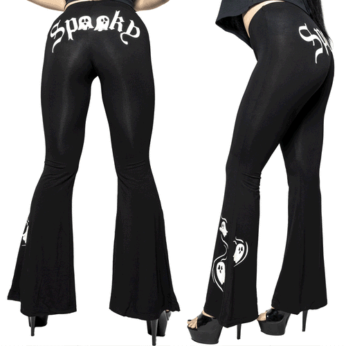 Spooky Ghost Glow Flare Leggings