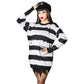 Striped Black N White Oversized Sweater Hip Crypt Kreepsville