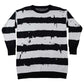 Striped Black N White Oversized Sweater