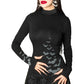 Bat Flock Grey Long Sleeve Top Hip Crypt Kreepsville