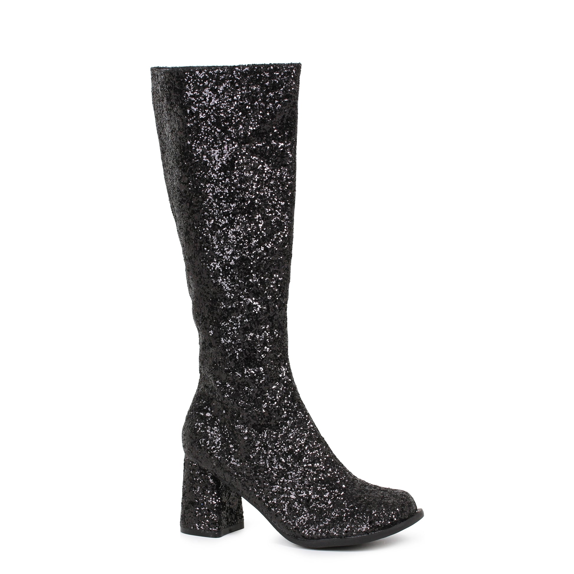 GOGO-G Ellie Shoes 3" Heel Glitter Gogo Boot. W/Zipper. EXTENDED S 3 INCH HEEL KNEE HIGH
