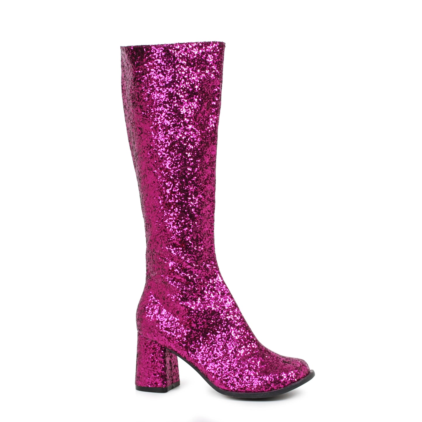 GOGO-G Ellie Shoes 3" Heel Glitter Gogo Boot. W/Zipper. EXTENDED S 3 INCH HEEL KNEE HIGH