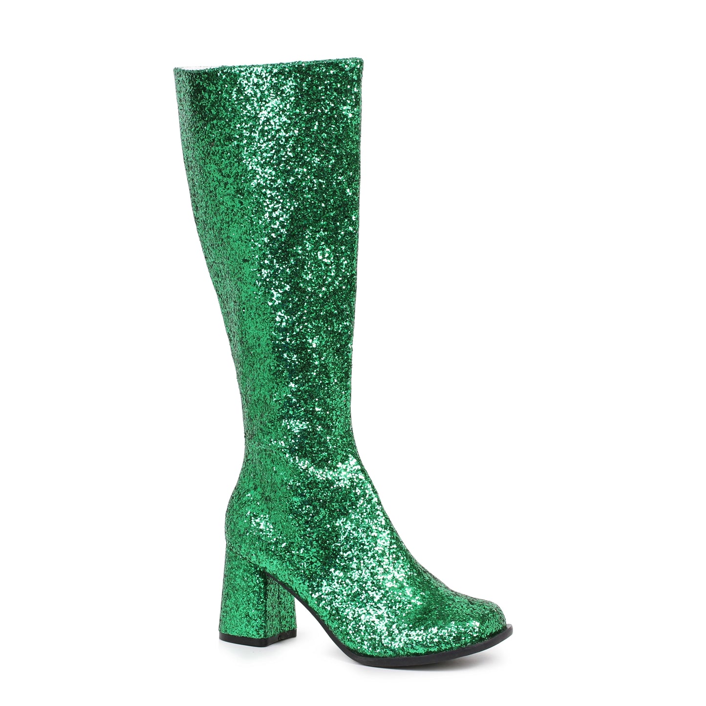 GOGO-G Ellie Shoes 3" Heel Glitter Gogo Boot. W/Zipper. EXTENDED S 3 INCH HEEL KNEE HIGH
