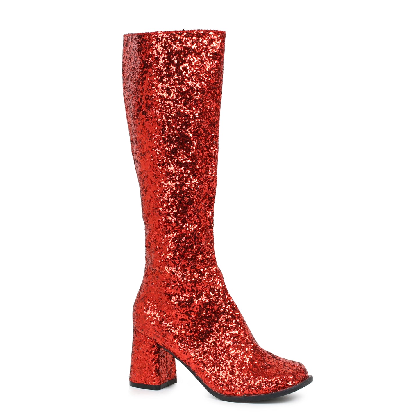 GOGO-G Ellie Shoes 3" Heel Glitter Gogo Boot. W/Zipper. EXTENDED S 3 INCH HEEL KNEE HIGH