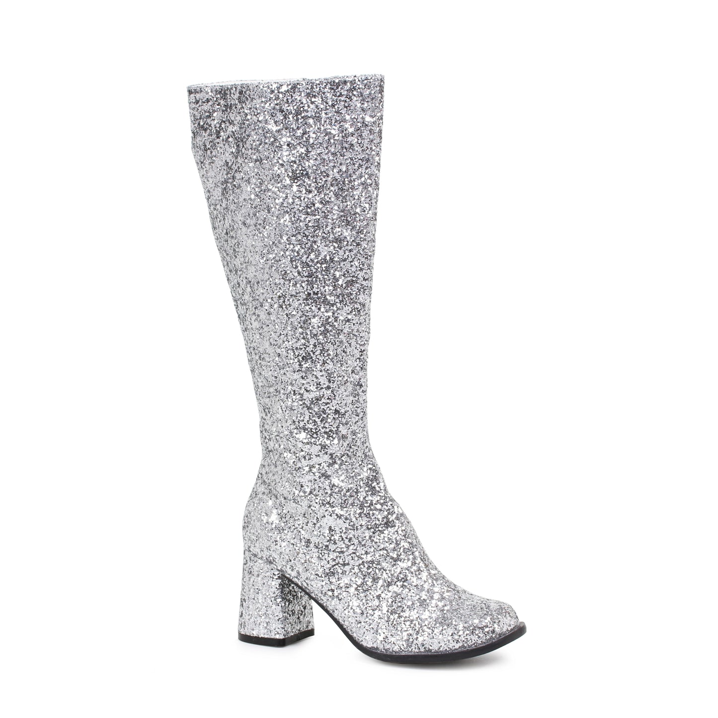 GOGO-G Ellie Shoes 3" Heel Glitter Gogo Boot. W/Zipper. EXTENDED S 3 INCH HEEL KNEE HIGH