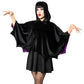 Bat Wing Velvet Purple Short Cape