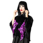 Bat Wing Velvet Purple Short Cape