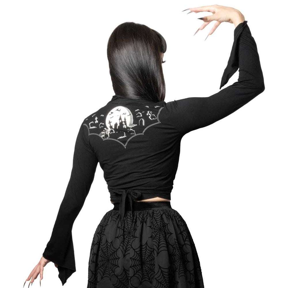 Nighttime Cemetery Tie Top