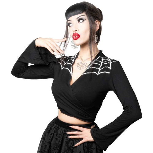 Spiderweb Western Tie Top Hip Crypt Kreepsville