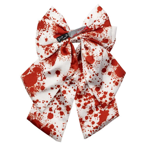 Blood Splatter Knife Satin Hair Bow Hip Crypt Kreepsville