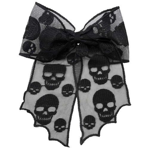 Skull Lace Hair Bow Hip Crypt Kreepsville