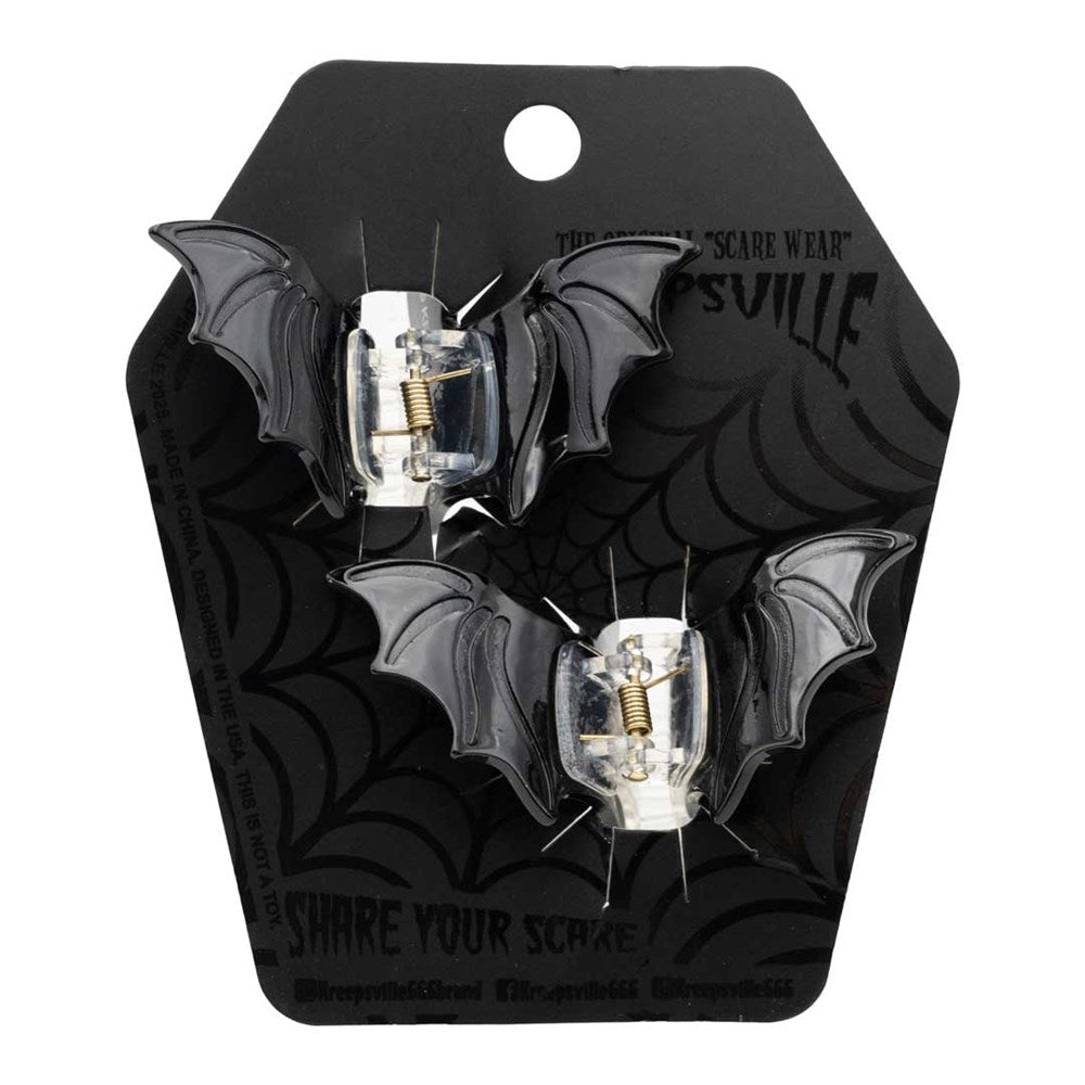 Bat Med Claw Clip Set Black