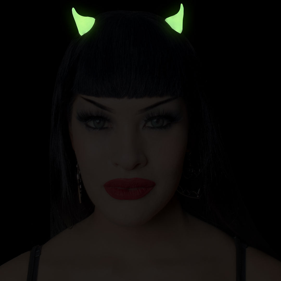 Horror Hair Horns - Glow In Dark