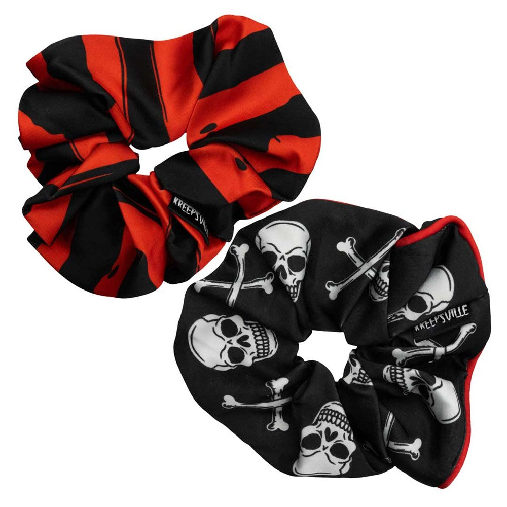 Skull and Crossbone Scrunchie Set Hip Crypt Kreepsville