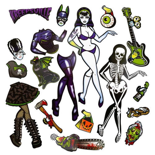 Ghoul Gal Dress Up Magnet Set Hip Crypt Kreepsville
