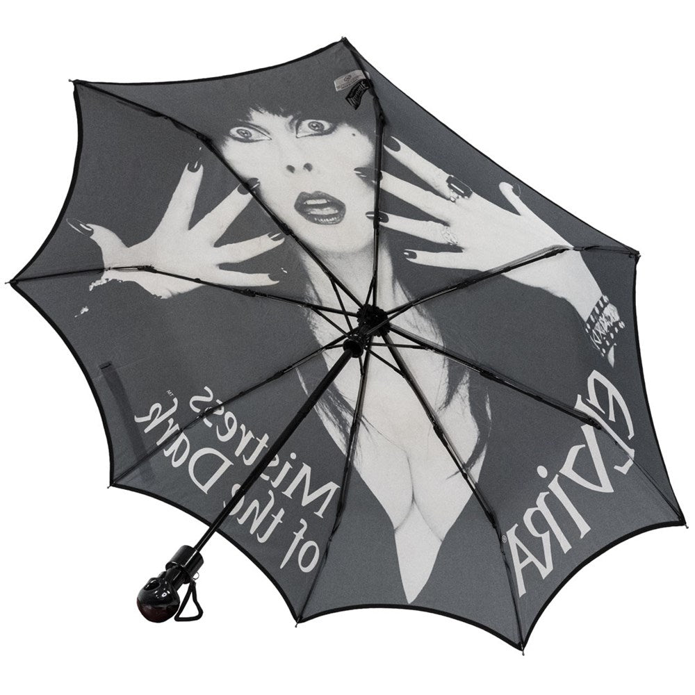 Skull Handle Elvira Classic Logo Umbrella