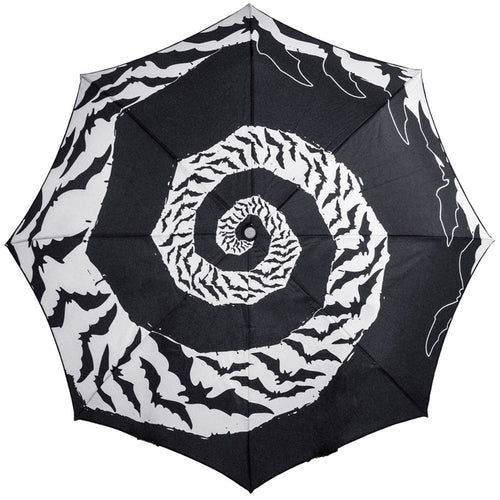 Skull Handle Bat Swirl Umbrella