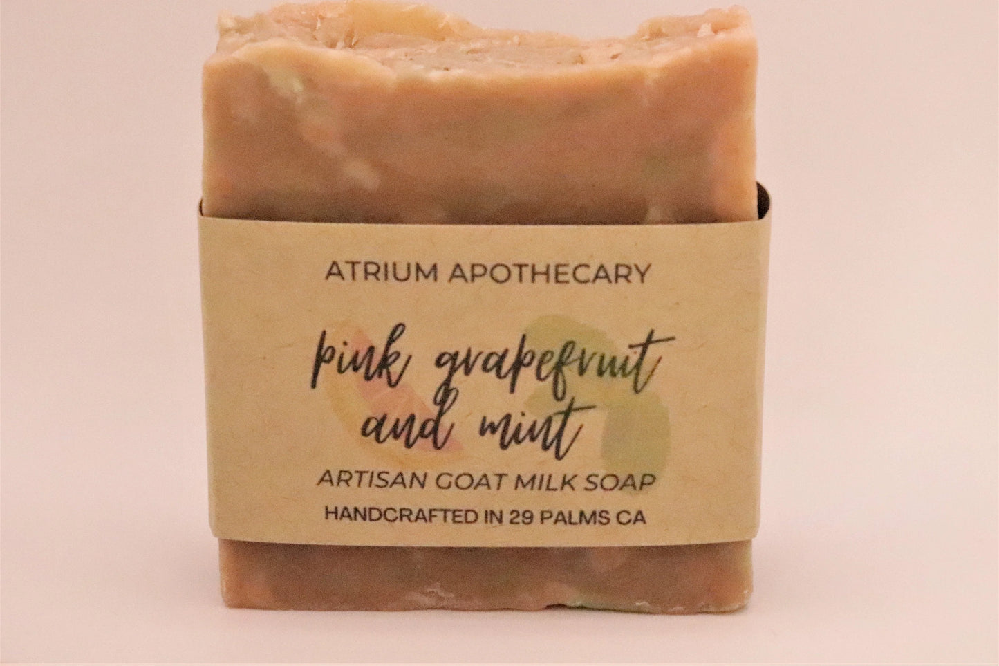 Pink Grapefruit and Mint Handmade Artisan Soap Hip Crypt Atrium Apothecary 