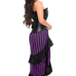 Top Drawer Black/Purple Striped Premium Corset Costume