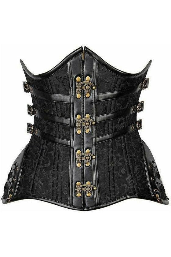 Top Drawer CURVY Steampunk Steel Double Boned Under Bust Corset Hip Crypt Costume Cosplay Daisy Corsets