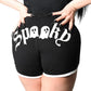Spooky Ghost Glow Womens Running Shorts Booty Shorts Hip Crypt Kreepsville