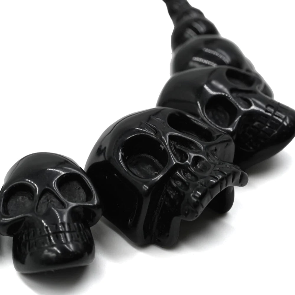 Skull Collection Necklace Black Goth Jewelry Hip Crypt Kreepsville