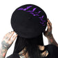Bat Repeat Purple Beret Hat