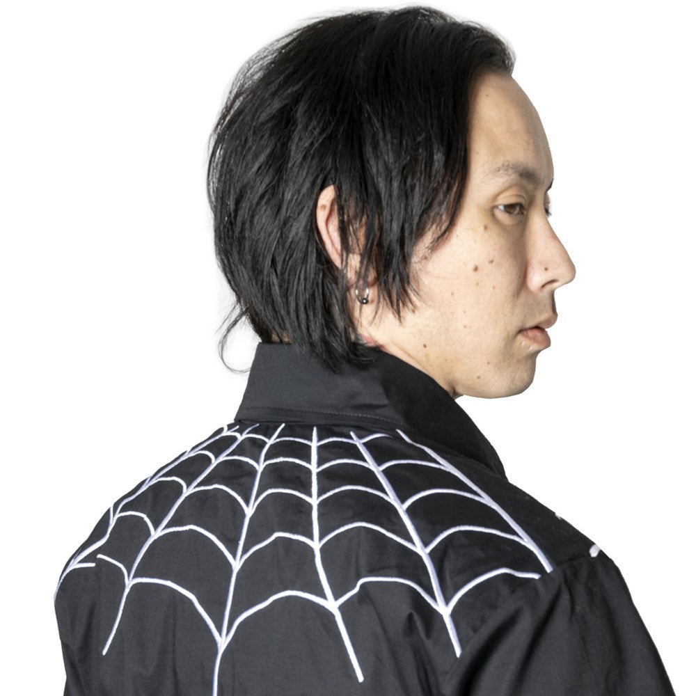 Spiderweb White Western Shirt