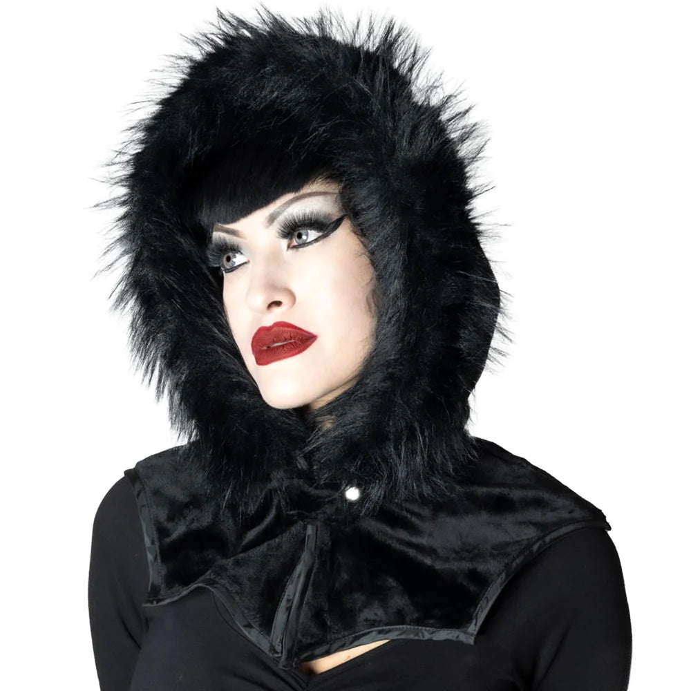 Glamour Black Horror Hood Hat Accessories Hip Crypt Kreepsville