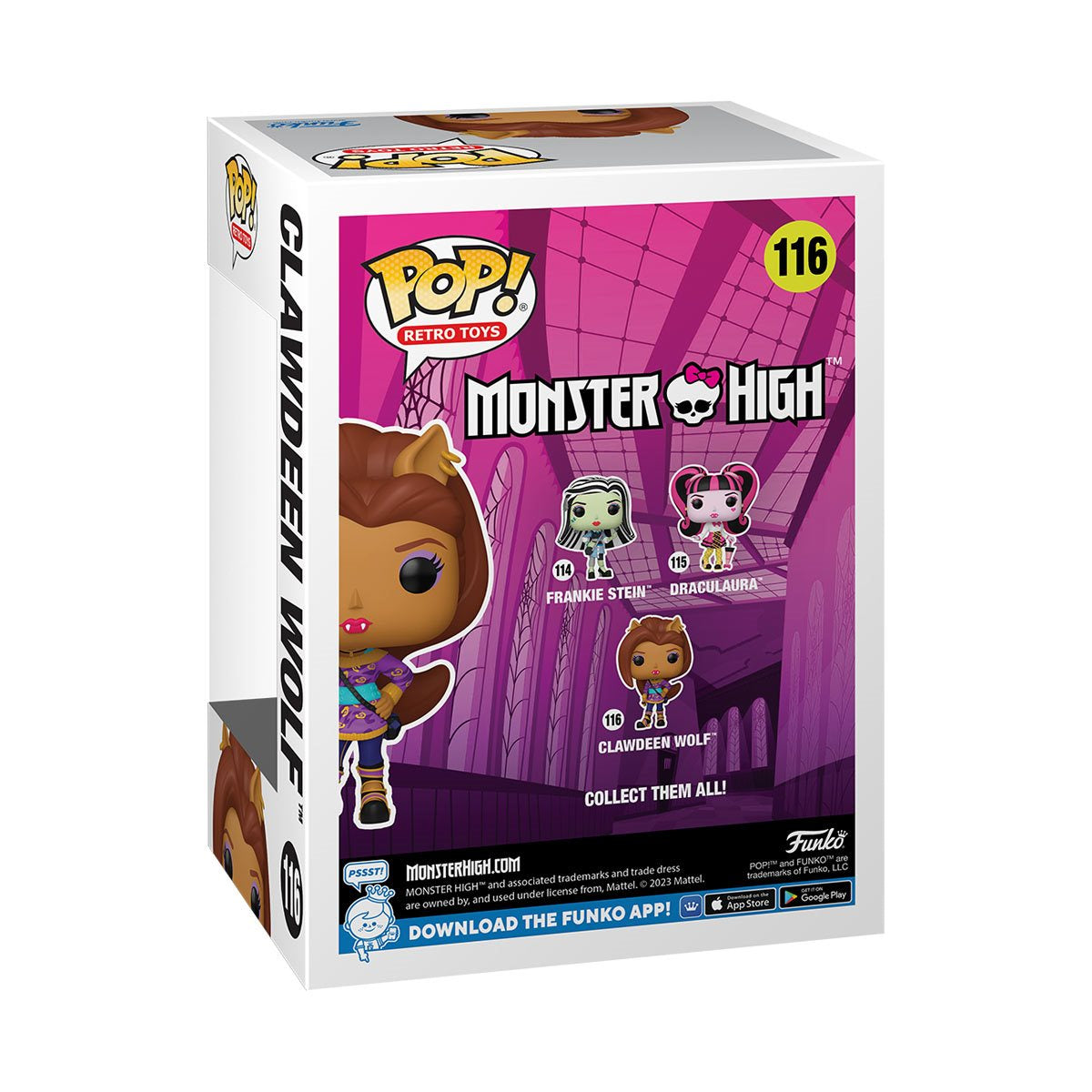 Monster High Clawdeen Wolf Funko Pop! Vinyl Figure #116 Collectibles Toys Hip Crypt
