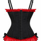 Lavish Red/Black Stretch Lycra Bustier Corset with Underwire Cups