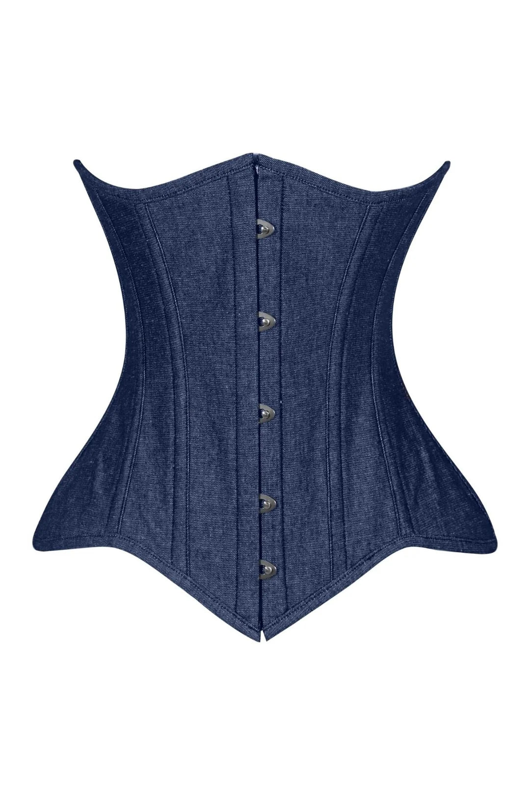 Lavish Dark Denim Underbust Waist CIncher Corset Top