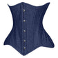 Lavish Dark Denim Underbust Waist CIncher Corset Top