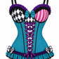 Lavish Teal Fairytale Lycra Corset Bustier with Underwire Cups