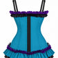 Lavish Teal Fairytale Lycra Corset Bustier with Underwire Cups