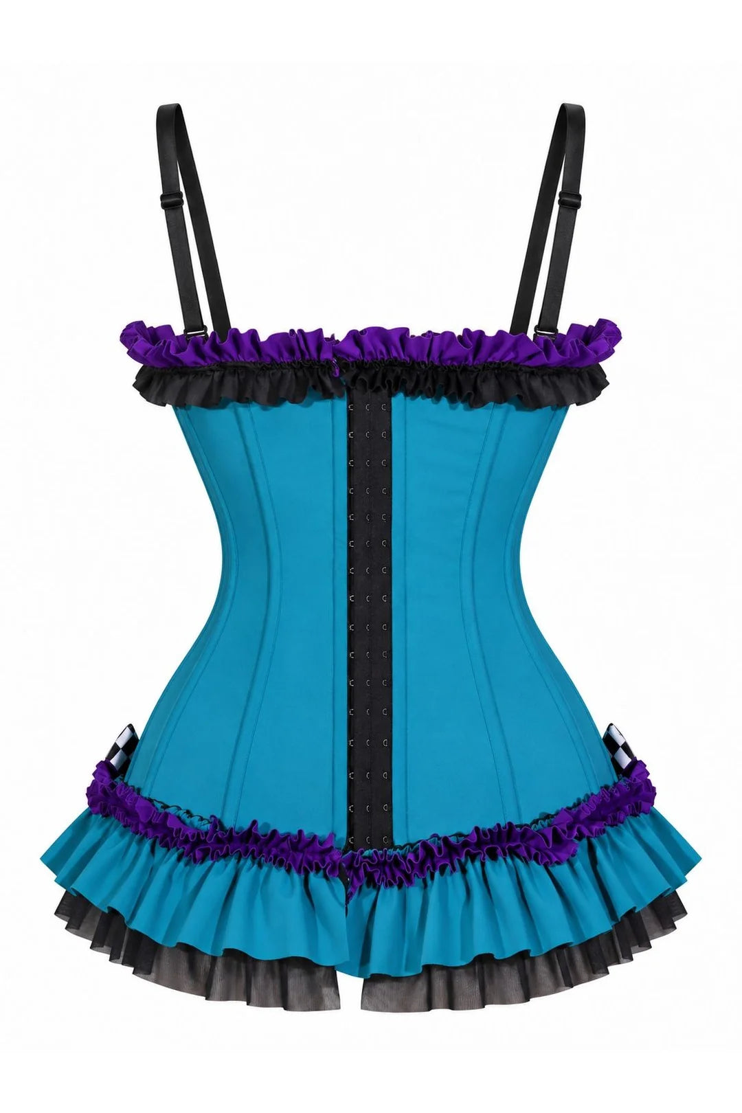 Lavish Teal Fairytale Lycra Corset Bustier with Underwire Cups